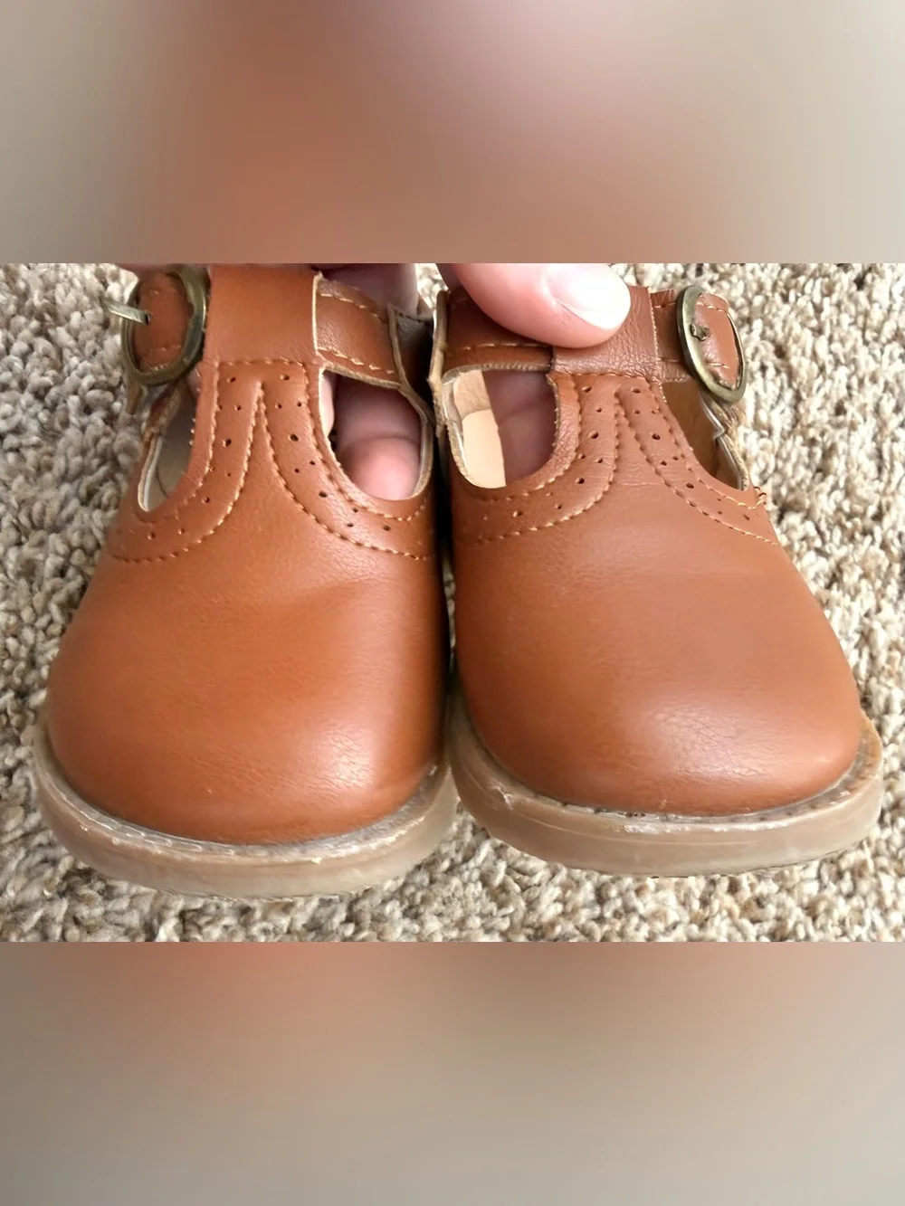 DADAWEN MG Baby Brown T-Strap Mary Jane Dress Shoes Size 7 Toddler EU 24